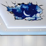 Αυτοκόλλητο διακοσμητικό τοίχου 3D MOON & CLOUD